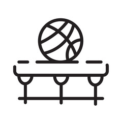 Wall Mural - Basket Game Learning Line Icon