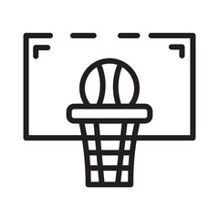 Poster - Basketball School Sport Line Icon