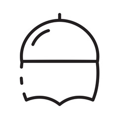 Poster - Baseball Cap Fashion Line Icon