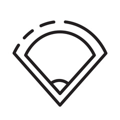 Poster - Baseball Corner Sport Line Icon