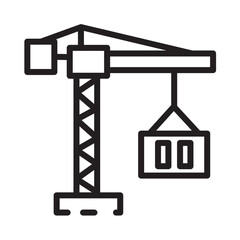 Sticker - Crane Hook Tools Line Icon