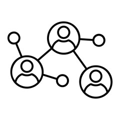 Sticker - networking icon