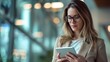 © Mj - Dutch Businesswoman Working on Tablet, Perfect, Dutch businesswoman, working, tablet