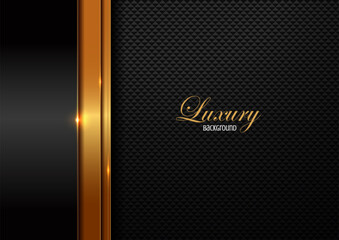 Wall Mural - black and line gold luxury gradient background, elements, perfect marketing materials, Modern frame banner website, premium Illustration.