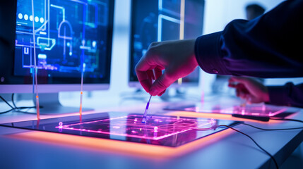 A person is using a computer mouse to navigate a computer screen