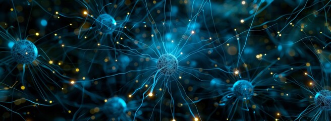 Wall Mural - ai artificial intelligence abstract digital technology microchip brain with neural network connectio