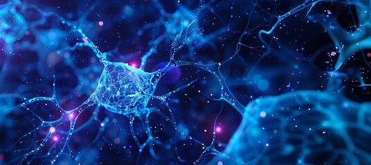 Wall Mural - ai artificial intelligence abstract digital technology microchip brain with neural network connectio