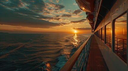 Wall Mural - A beautiful sunset over the ocean with a pier in the background