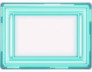 Glowing blue frame on white