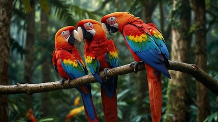 Sticker - blue and red macaw