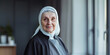 a portrait of an older woman nun, generative AI