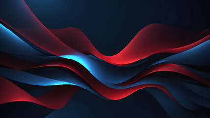 Wall Mural - abstract 3d dark blue background with a combination of luminous red overlap style graphic design ele