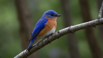 Wall Mural - kingfisher on branch