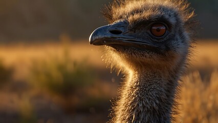 Wall Mural - ostrich in the wild