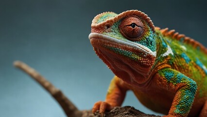 Wall Mural - close up of a chameleon