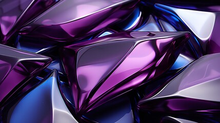 This close-up of a pile of purple and blue crystals reveals the sparkling facets and vibrant colors of the gemstones in stunning detail. Evoke sense of mystery and magic