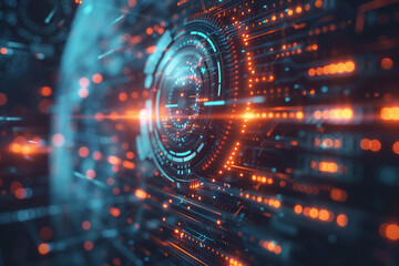 AI Machine learning in science ai network futuristic intelligence datum machine cyber digital concept.