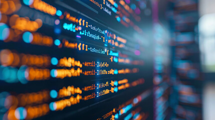 Programming code abstract technology coding computer software technology program web abstract datum cyberspace background.