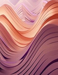 Wall Mural - Abstract Pink and Purple Surfaces. 3D Render