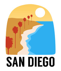 Poster - San Diego California with beautiful natural views