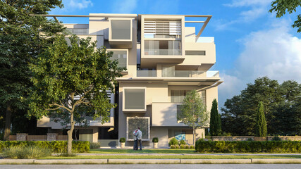 Fototapete - Modern residential building