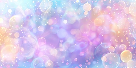 Wall Mural - sparkle pastel glitter bokeh background. colorful rainbow texture unfocused water droplet wallpaper.