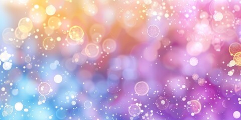 Wall Mural - sparkle pastel glitter bokeh background. colorful rainbow texture unfocused water droplet wallpaper.