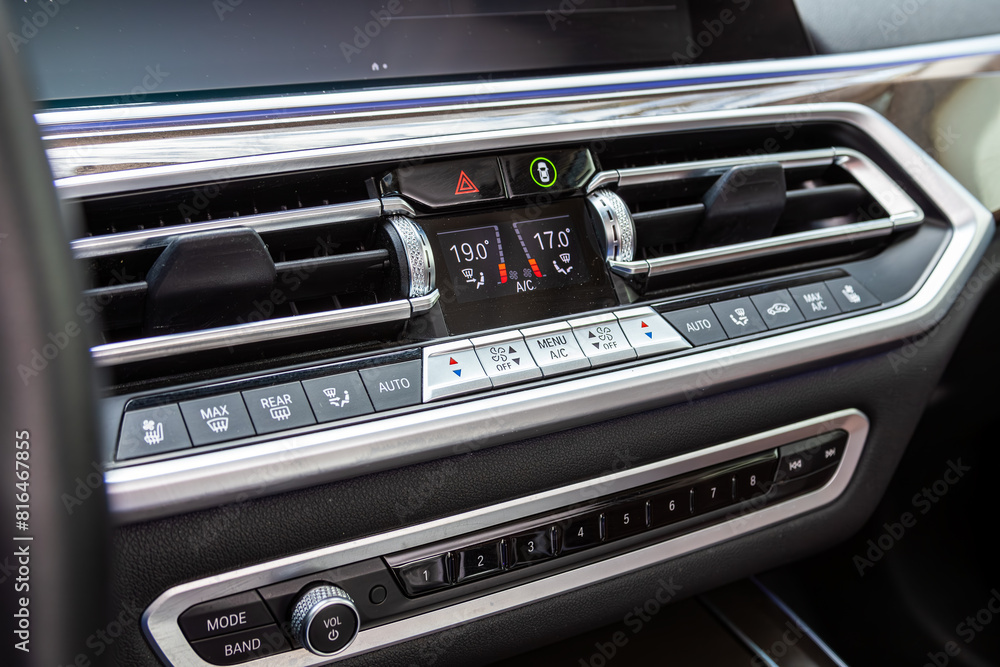 Novosibirsk, Russia - May 15, 2024: BMW X7, Close up Instrument ...