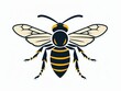 ilustration of a wasp on white background - logo template