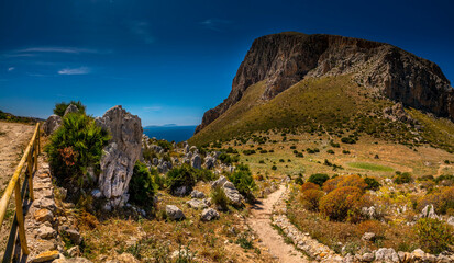 Wall Mural - Monte Cofano e Erice, Sicilia, Italy