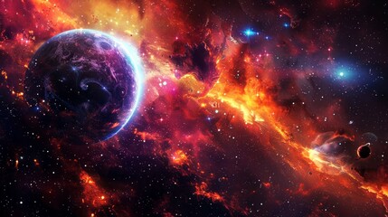nebula, galaxy, star, space background