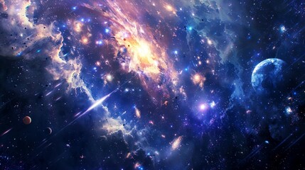 nebula, galaxy, star, space background