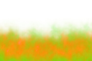 Wall Mural - realistic orange and green smoke smoke isolated on transparent background