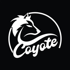 Wall Mural - coyote logo design icon vector