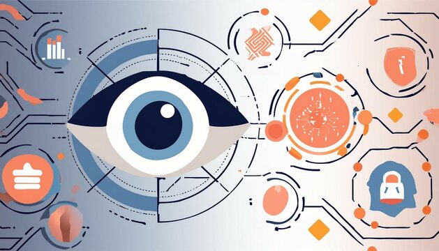 high-tech eye scanning for secure digital identification