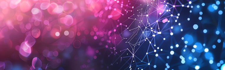 Wall Mural - abstract technology background with connecting dots and lines. network concept.