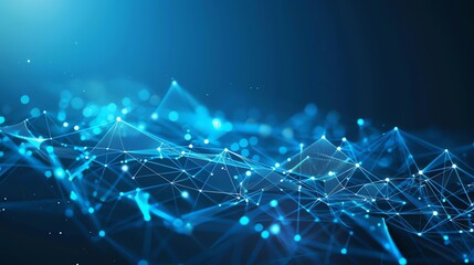 Wall Mural - abstract technology background with connecting dots and lines. network concept.