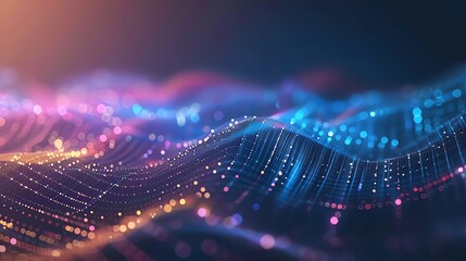 Wall Mural - abstract technology background with connecting dots and lines. network concept.