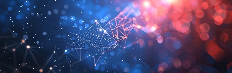Wall Mural - abstract technology background with connecting dots and lines. network concept.