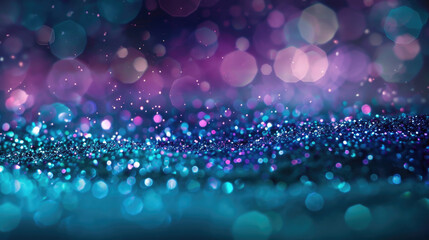 Wall Mural - purple, lilac-pink abstract background with sequins and sparks. a backdrop with a bokeh and glare of