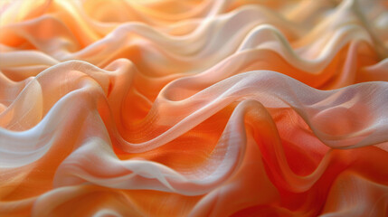 Wall Mural - Computer generated image of a blue and orange wind wave on a body of water