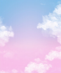 Wall Mural - pink and blue sky and clouds background