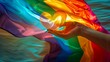 LGBT flag, pride month concept