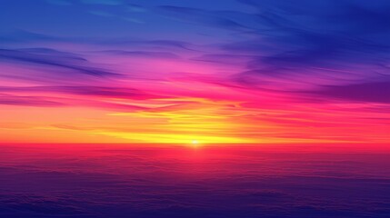 Wall Mural - Sky Gradients Sunrise: An illustration capturing the gradient of colors in the sky during sunrise