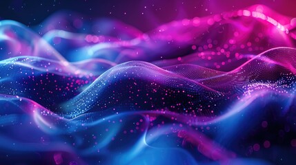 Glowing abstract aurora modern background design. Modern particle liquid dynamic background template