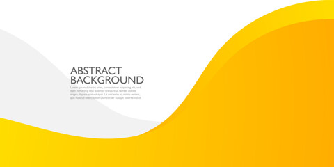 Wall Mural - abstract geometric gradient wave yellow background with shadow. yellow modern design on bright white