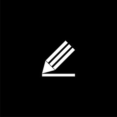 Sticker - Pen, pencil simple icon isolated on dark background