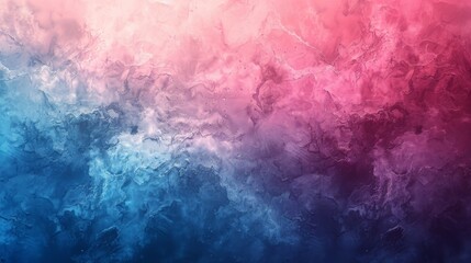 Wall Mural - An abstract background with pastel pink and blue, empty space with grainy noise, grunge texture and color gradient, shine with bright light and glow