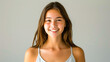 © Creative Valley - Headshot of Teen Girl in Light Grey Swimwear