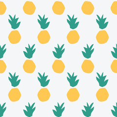 Wall Mural - seamless pattern, pineapple art surface design for fabric scarf and decor
